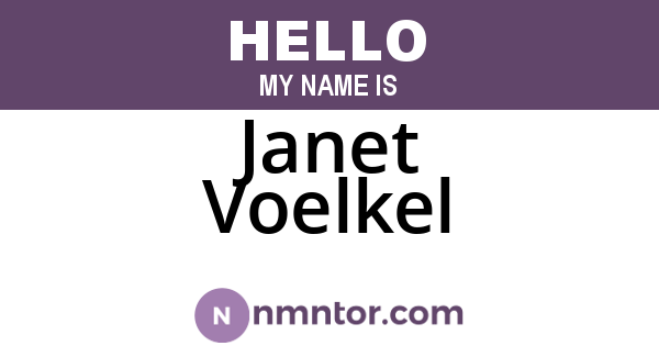 Janet Voelkel