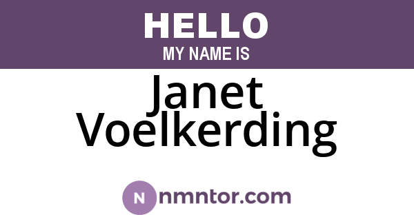 Janet Voelkerding