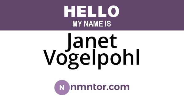 Janet Vogelpohl