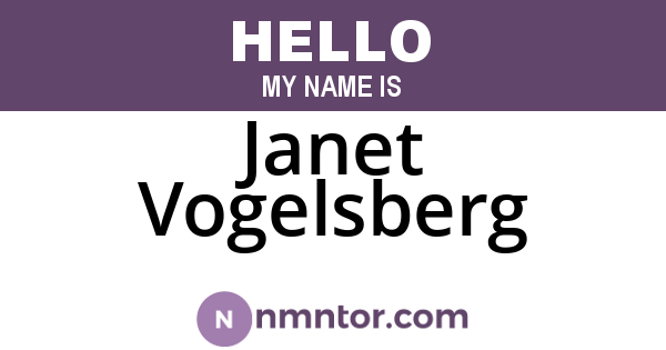 Janet Vogelsberg