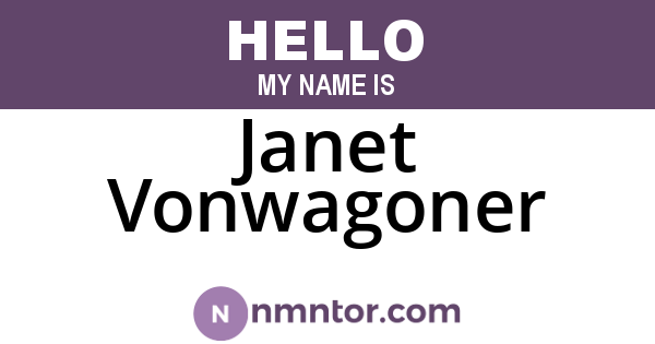 Janet Vonwagoner