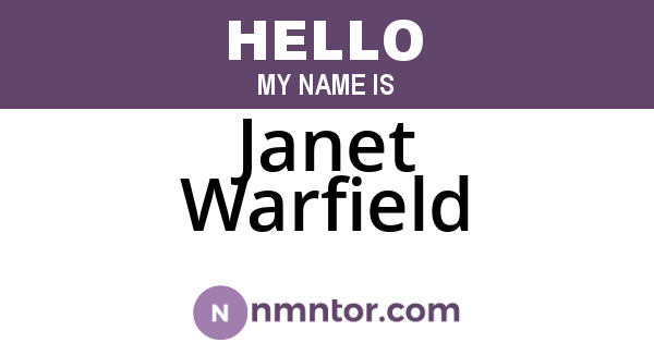 Janet Warfield