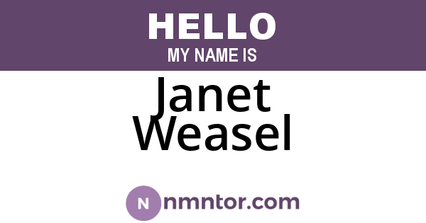 Janet Weasel