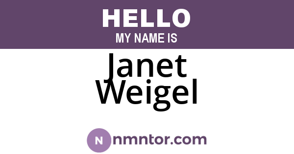 Janet Weigel