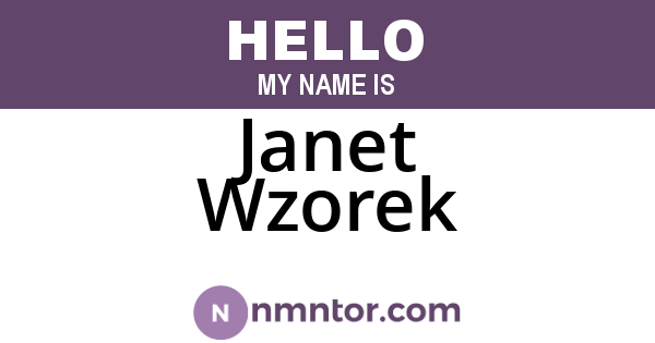 Janet Wzorek