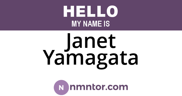 Janet Yamagata