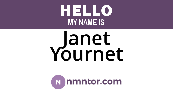 Janet Yournet