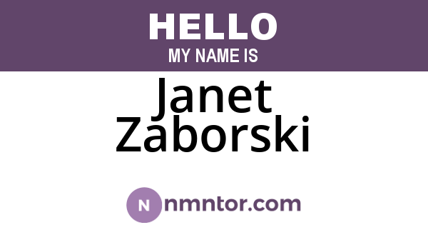Janet Zaborski
