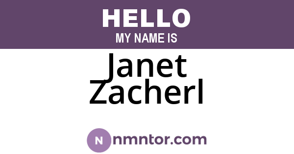 Janet Zacherl