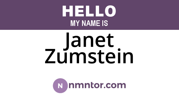 Janet Zumstein