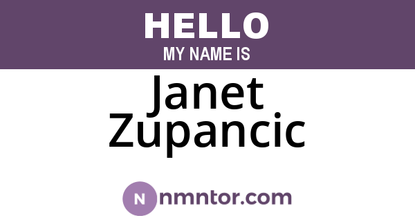 Janet Zupancic