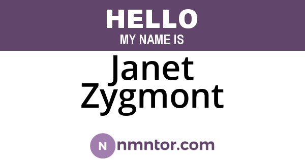 Janet Zygmont