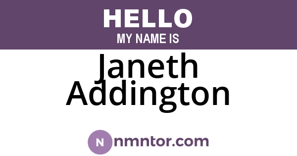 Janeth Addington