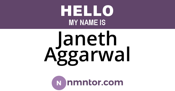 Janeth Aggarwal