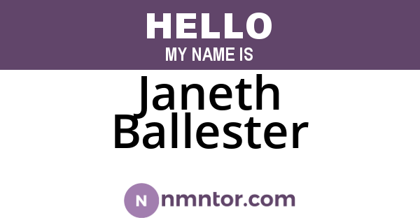 Janeth Ballester