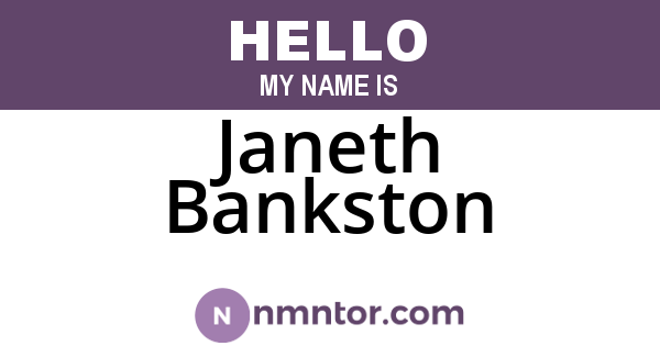 Janeth Bankston