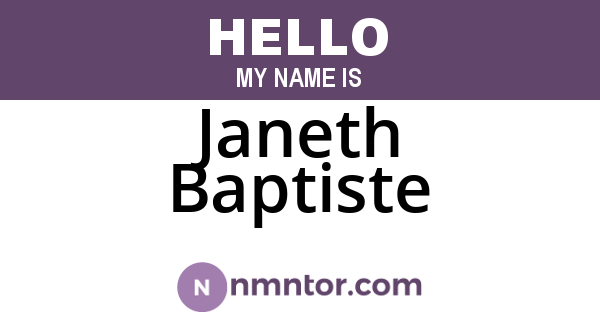 Janeth Baptiste
