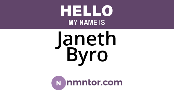 Janeth Byro
