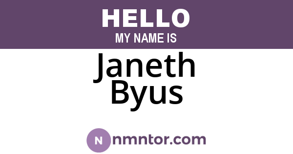 Janeth Byus