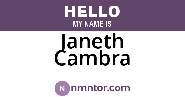 Janeth Cambra