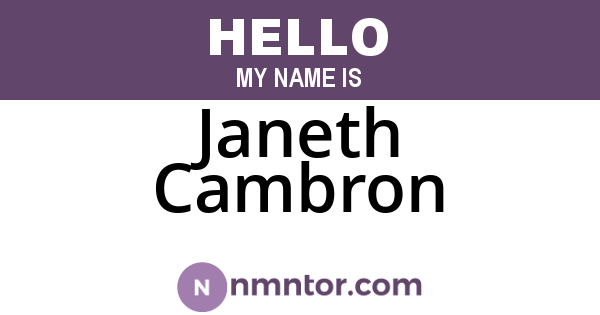 Janeth Cambron