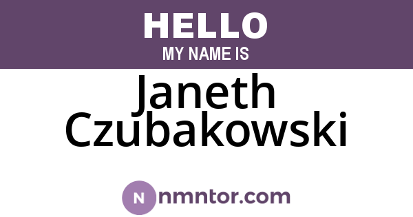 Janeth Czubakowski