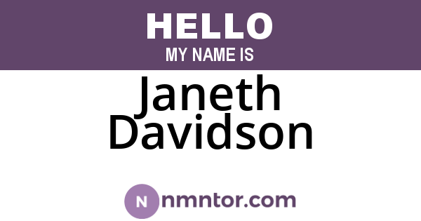 Janeth Davidson
