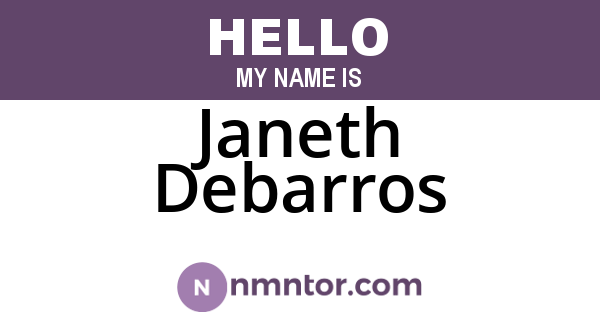 Janeth Debarros