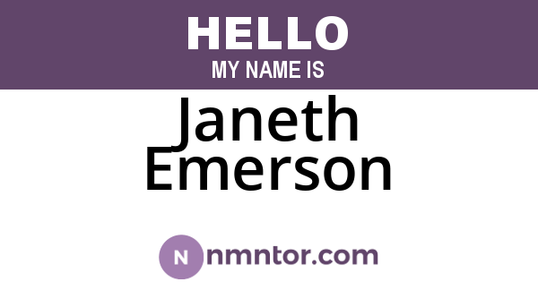 Janeth Emerson