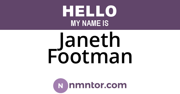 Janeth Footman