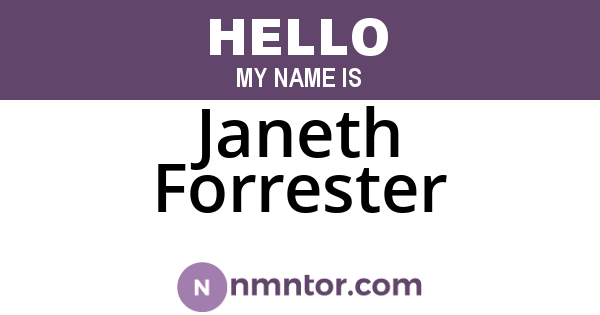 Janeth Forrester