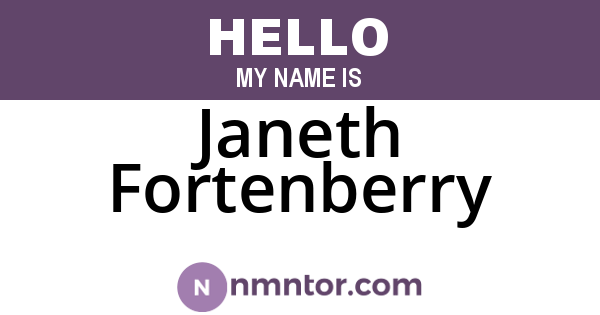 Janeth Fortenberry