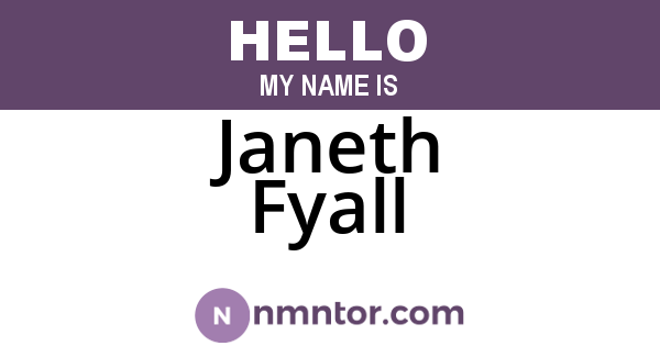 Janeth Fyall