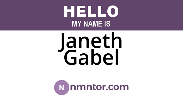 Janeth Gabel