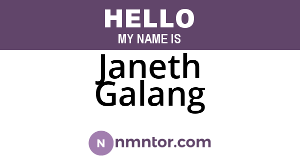 Janeth Galang
