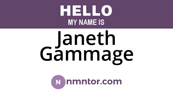 Janeth Gammage