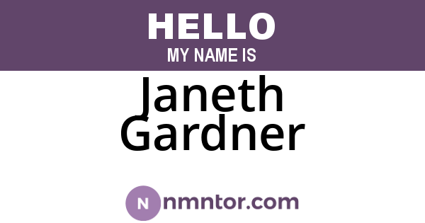 Janeth Gardner