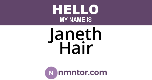 Janeth Hair