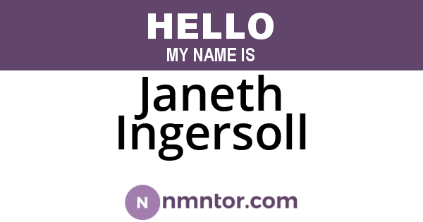 Janeth Ingersoll
