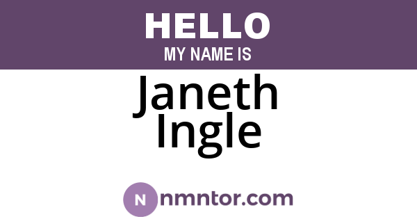 Janeth Ingle