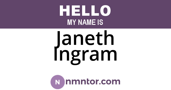 Janeth Ingram