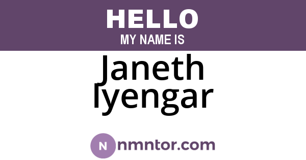 Janeth Iyengar