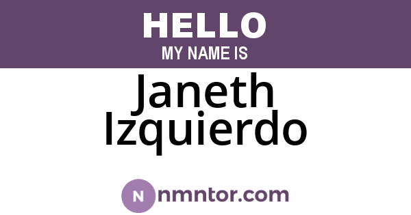 Janeth Izquierdo