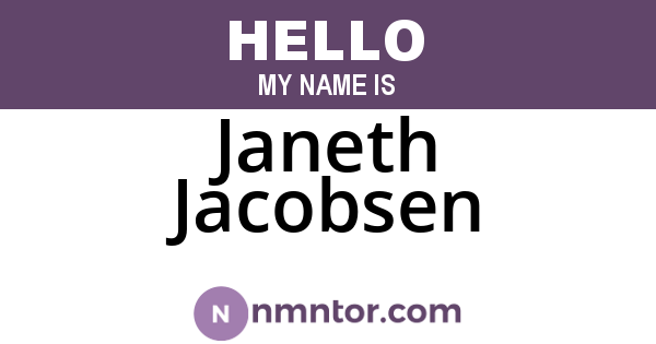 Janeth Jacobsen