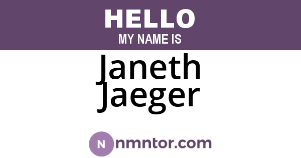 Janeth Jaeger