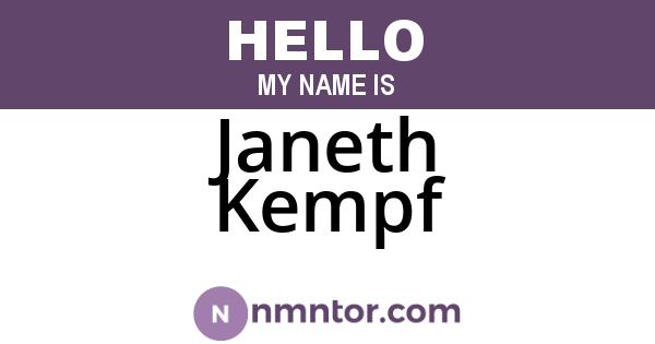 Janeth Kempf