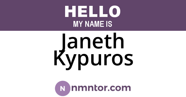 Janeth Kypuros
