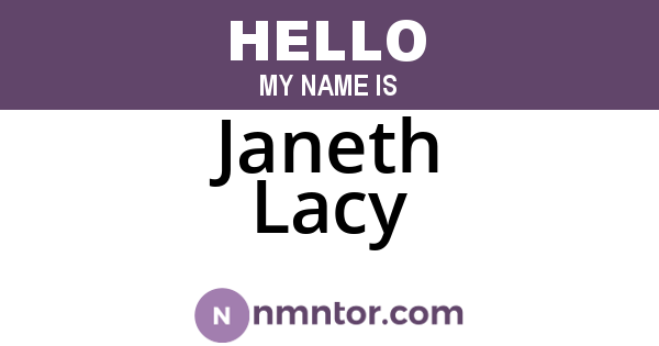 Janeth Lacy