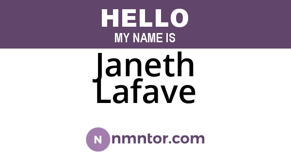 Janeth Lafave