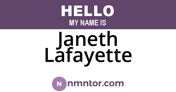 Janeth Lafayette